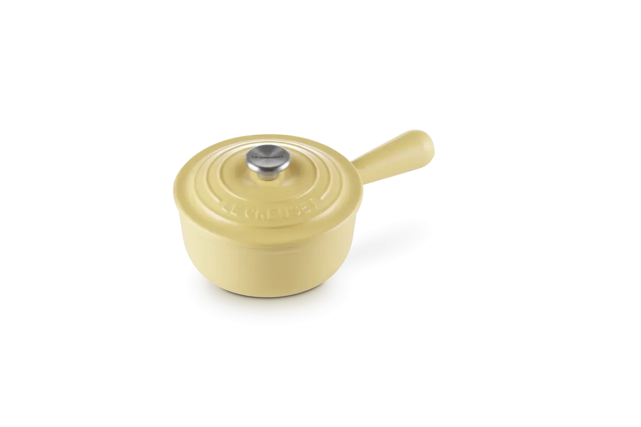 Le Creuset特賣會 含羞草黃 16cm單柄醬汁鐵鍋特價3400 3 折
