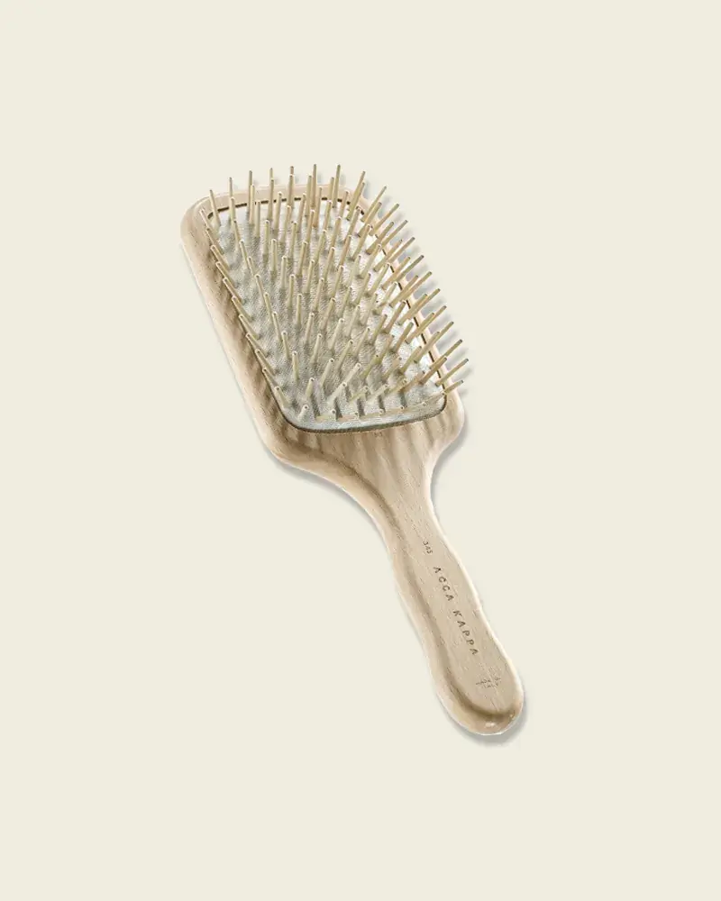 頭皮按摩梳推薦：acca Kappa Natura 經典手工櫸木按摩氣墊梳