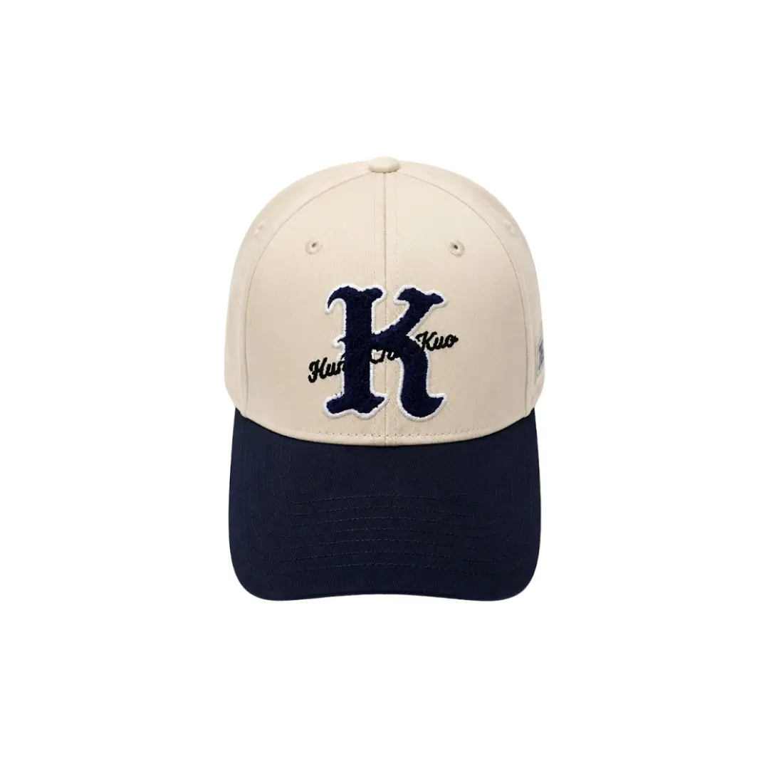 Kappa X 郭泓志 K系列 復古刺繡棒球帽藍白