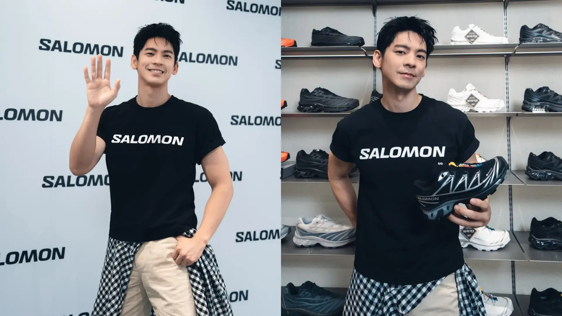林柏宏擔任salomon微風信義一日店長 穿salomon Xt 6 Gore Tex黑銀鞋款
